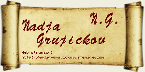 Nadja Grujičkov vizit kartica